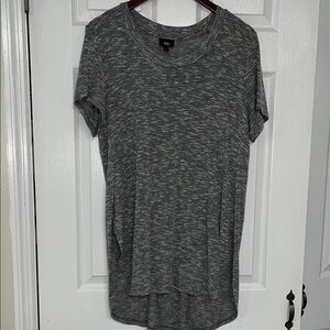 Grey Relaxed Boxy Two Length Top
